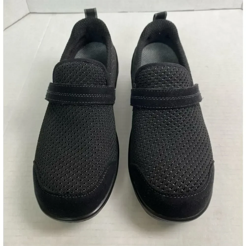 Orthofeet Quincy Stretch Slip On Shoes Size 9B 821 Black Women’s Comfort Strap